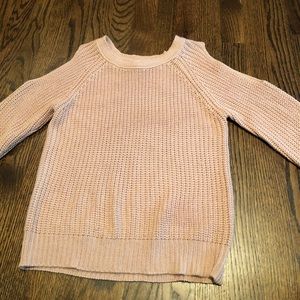 kids pink cold shoulder top